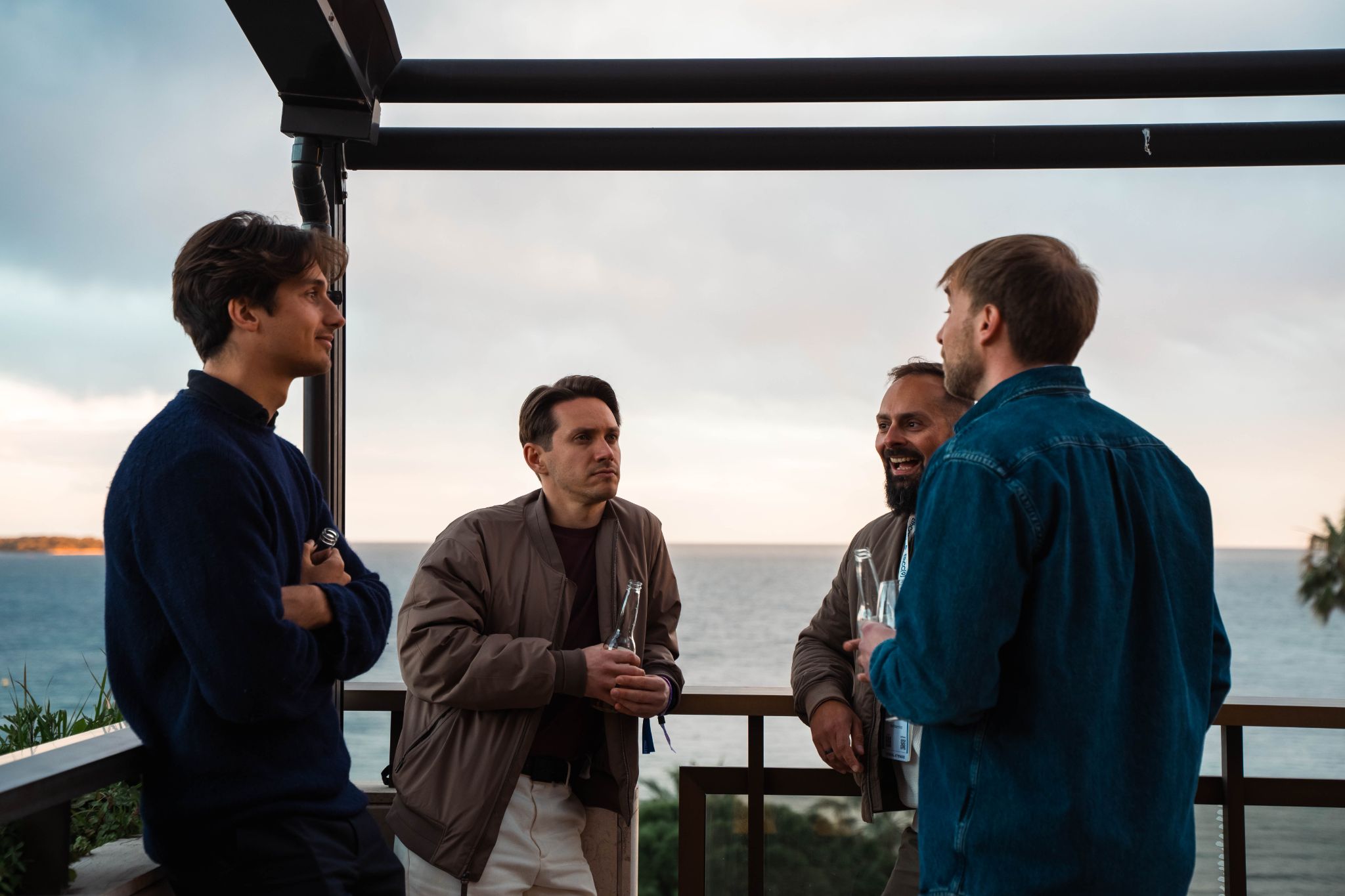 0G team and builders at House of AI After Dark cocktail evening in Cannes